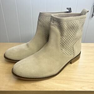 Ivylee Copenhagen Carmen Women's Ankle Booties US 9.5 perforated Suede Tan EU 40
